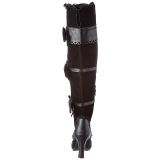 Noir Velours 9,5 cm GLAM-300 Bottes Cuissardes Talons Hauts