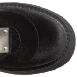Noir Velours 9 cm DAMNED-318 plateformes bottes à boucles pour femmes