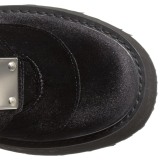Noir Velours 9 cm DAMNED-318 plateformes bottes  boucles pour femmes