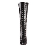 Noir Verni 10,5 cm VANITY-2020 Bottes  Lacets Femmes