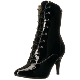 Noir Verni 10 cm DREAM-1020 grande taille bottines femmes