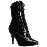 Noir Verni 10 cm DREAM-1020 grande taille bottines femmes