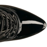Noir Verni 10 cm DREAM-1020 grande taille bottines femmes
