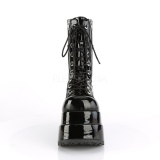 Noir Verni 11,5 cm BEAR-265 bottines demonia plateforme