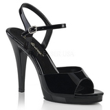 Noir Verni 12 cm FLAIR-409 Sandales Femme a Talon