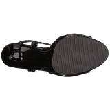 Noir Verni 12 cm FLAIR-409 Sandales Femme a Talon