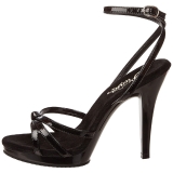 Noir Verni 12 cm FLAIR-436 Sandales Femme a Talon