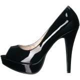 Noir Verni 13,5 cm CHLOE-01 grande taille escarpins femmes