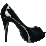 Noir Verni 13,5 cm CHLOE-01 grande taille escarpins femmes