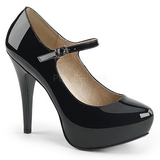 Noir Verni 13,5 cm CHLOE-02 grande taille escarpins femmes