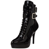 Noir Verni 13,5 cm INDULGE-1026 Plateforme Bottines