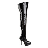 Noir Verni 13,5 cm INDULGE-3000 bottes cuissardes hommes