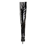 Noir Verni 13,5 cm INDULGE-3000 bottes cuissardes hommes