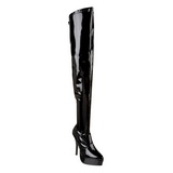 Noir Verni 13,5 cm INDULGE-3000 bottes cuissardes hommes