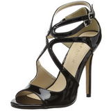 Noir Verni 13 cm AMUSE-15 Sandales de Soire a Talon