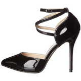 Noir Verni 13 cm AMUSE-25 Chaussures Escarpins de Soirée