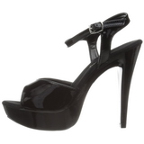 Noir Verni 13 cm COCKTAIL-509 Sandales Hauts Talons Plateforme