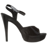 Noir Verni 13 cm COCKTAIL-509 Sandales Hauts Talons Plateforme