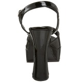 Noir Verni 13 cm DOLLY-09 Talon Haut pour Hommes