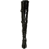 Noir Verni 13 cm ELECTRA-3028 bottes cuissardes hommes