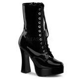 Noir Verni 13 cm Pleaser ELECTRA-1020 Plateforme Bottines