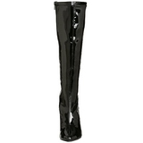 Noir Verni 13 cm SEDUCE-2000 Bottes Femmes pour Hommes