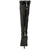 Noir Verni 13 cm SEDUCE-2000 Bottes Femmes pour Hommes