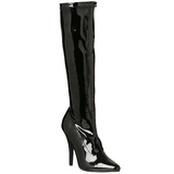 Noir Verni 13 cm SEDUCE-2000 Bottes Femmes pour Hommes