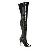 Noir Verni 13 cm SEDUCE-3000 bottes cuissardes hommes