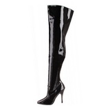 Noir Verni 13 cm SEDUCE-3010 bottes cuissardes hommes