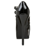 Noir Verni 14,5 cm Burlesque TEEZE-05 Chaussures pour femmes a talon