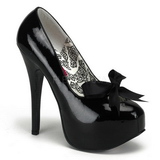 Noir Verni 14,5 cm Burlesque TEEZE-12 Chaussures pour femmes a talon