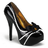 Noir Verni 14,5 cm Burlesque TEEZE-14 Chaussures pour femmes a talon