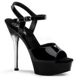 Noir Verni 14 cm ALLURE-609 Chaussures Stilettos