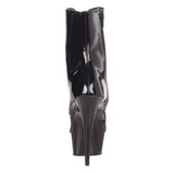Noir Verni 15,5 cm DELIGHT-1020 Plateforme Bottines