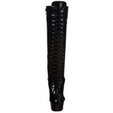 Noir Verni 15,5 cm DELIGHT-2023 Plateforme Bottes Femmes