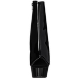 Noir Verni 15 cm DELIGHT-1018 Plateforme Bottines