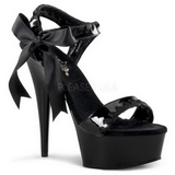 Noir Verni 15 cm DELIGHT-615 Chaussures Stilettos Talon Hauts