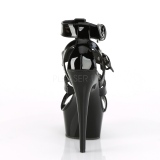 Noir Verni 15 cm DELIGHT-658 chaussures pleaser talons hauts