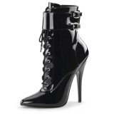 Noir Verni 15 cm DOMINA-1023 Bottines Femmes pour Hommes