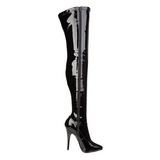 Noir Verni 15 cm DOMINA-3000 bottes cuissardes hommes