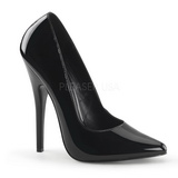 Noir Verni 15 cm DOMINA-420 Escarpins Talons Aiguilles Hommes