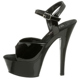 Noir Verni 15 cm KISS-209 Plateforme Chaussures Talon Haut