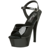 Noir Verni 15 cm KISS-209 Plateforme Chaussures Talon Haut