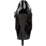 Noir Verni 15 cm PLEASER DELIGHT-687 Escarpins Haut Talon