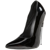 Noir Verni 15 cm SCREAM-01 Chaussures Stilettos Escarpins Femmes