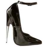 Noir Verni 15 cm SCREAM-12 Chaussures Stilettos Escarpins Femmes