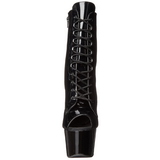 Noir Verni 18 cm ADORE-1021 bottines plateforme pour femmes