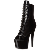 Noir Verni 18 cm ADORE-1021 bottines plateforme pour femmes