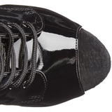 Noir Verni 18 cm ADORE-1021 bottines plateforme pour femmes